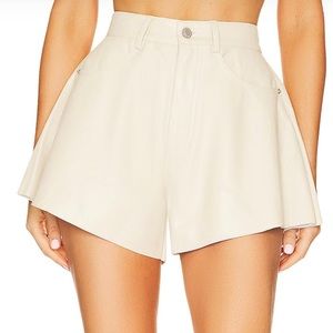WeWoreWhat Flare Pleather Shorts